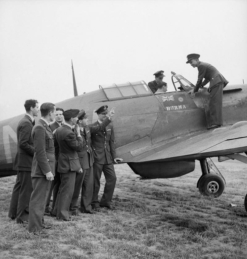 Joe Cruz Air imperial war museums ww2 limited edition print Airmen gather around an aircraft of 257 Squadron RAF original photograph CH_003741